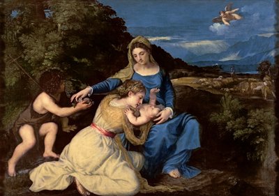 La Virgen y el Niño con Santos, 1532 de Tiziano Vecelli